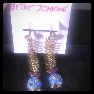 NWT Betsey Johnson nautical earrings